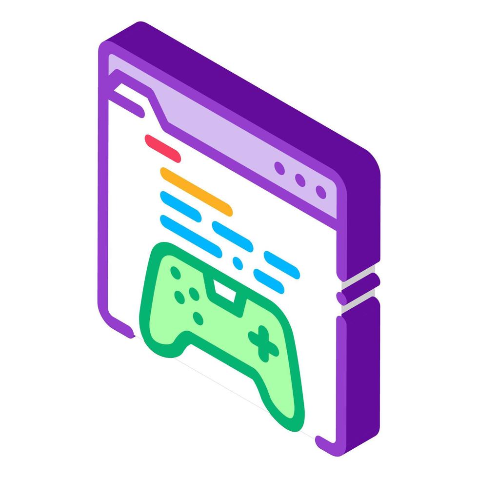 internet game isometric icon vector illustration color