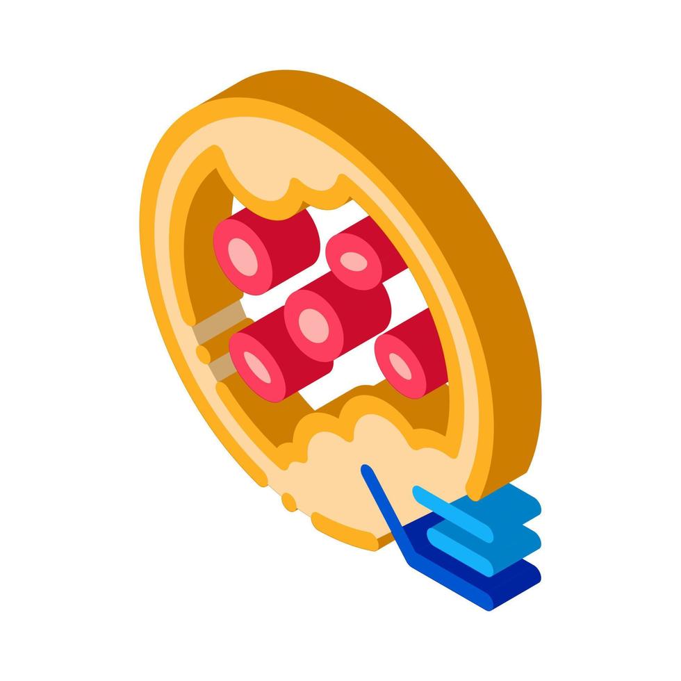 blockage of blood vessels isometric icon vector illustration