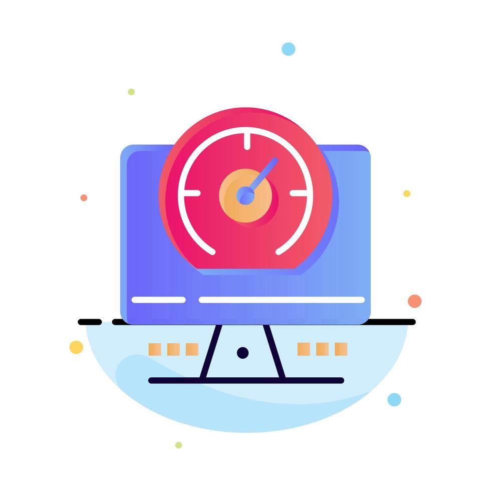 Compass Computer Timer Location Abstract Flat Color Icon Template vector