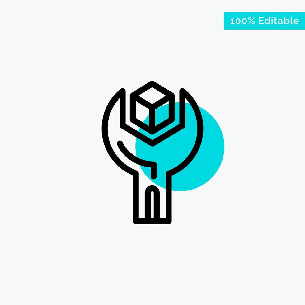 Config Develop Product Sdk Service turquoise highlight circle point Vector icon