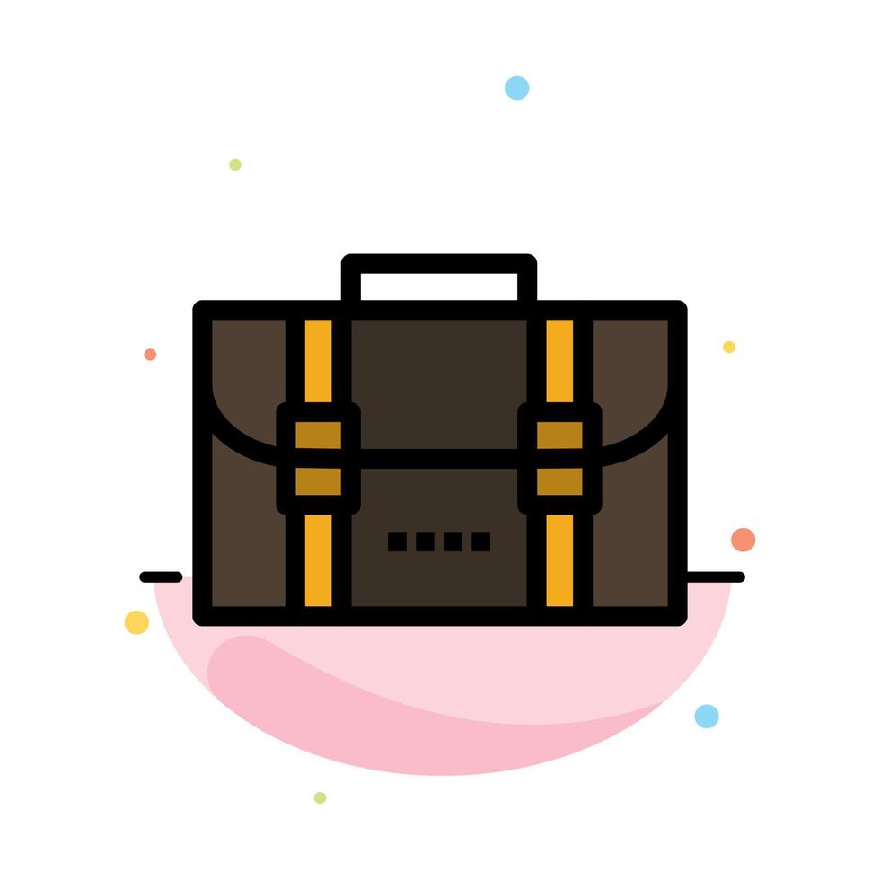 Backpack Bag Travel Office Abstract Flat Color Icon Template vector