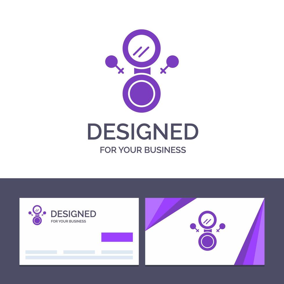Creative Business Card and Logo template Mirror Eight Symbol Vector Illustration
