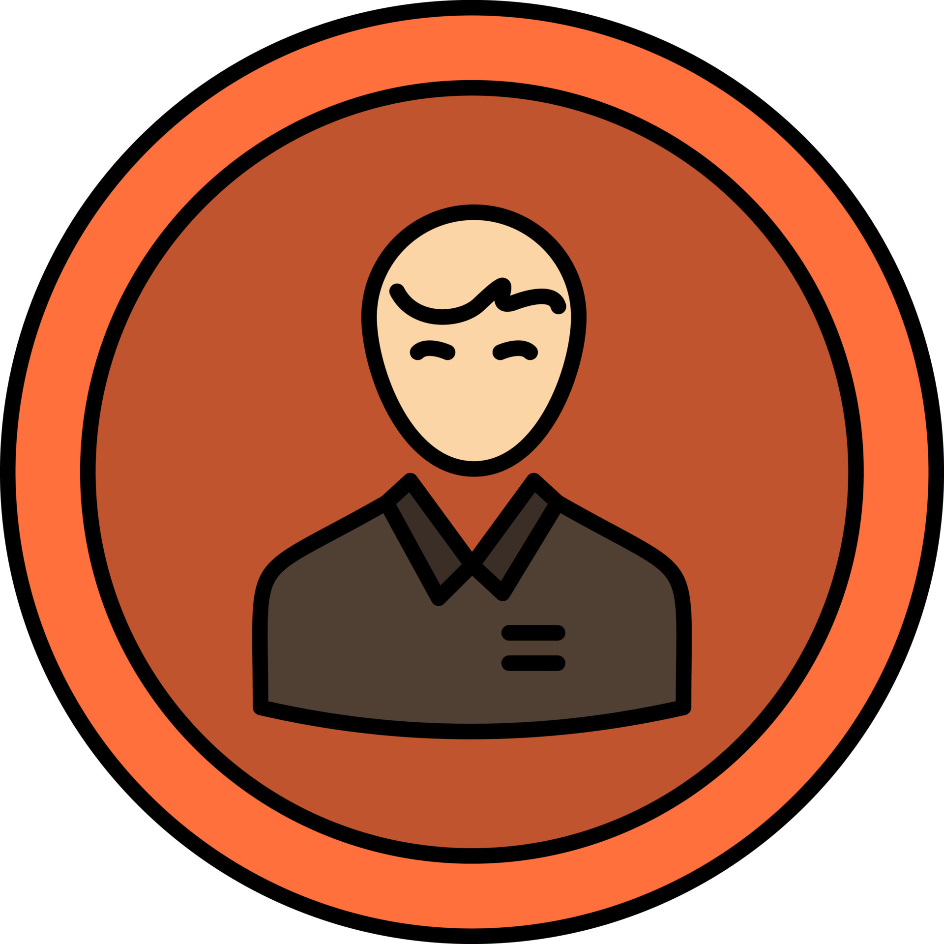 Avatar Business Human Man Person Profile User Flat Color Icon Vector