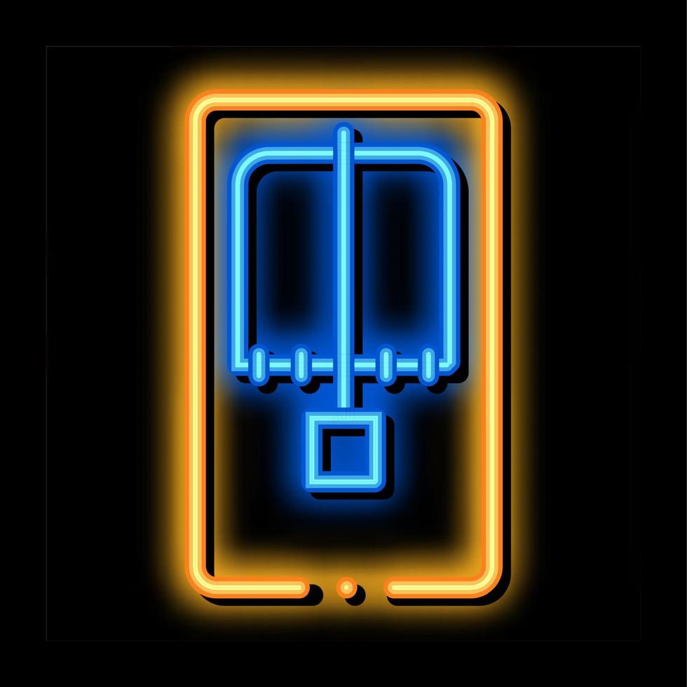 Mousetrap Above View neon glow icon illustration vector