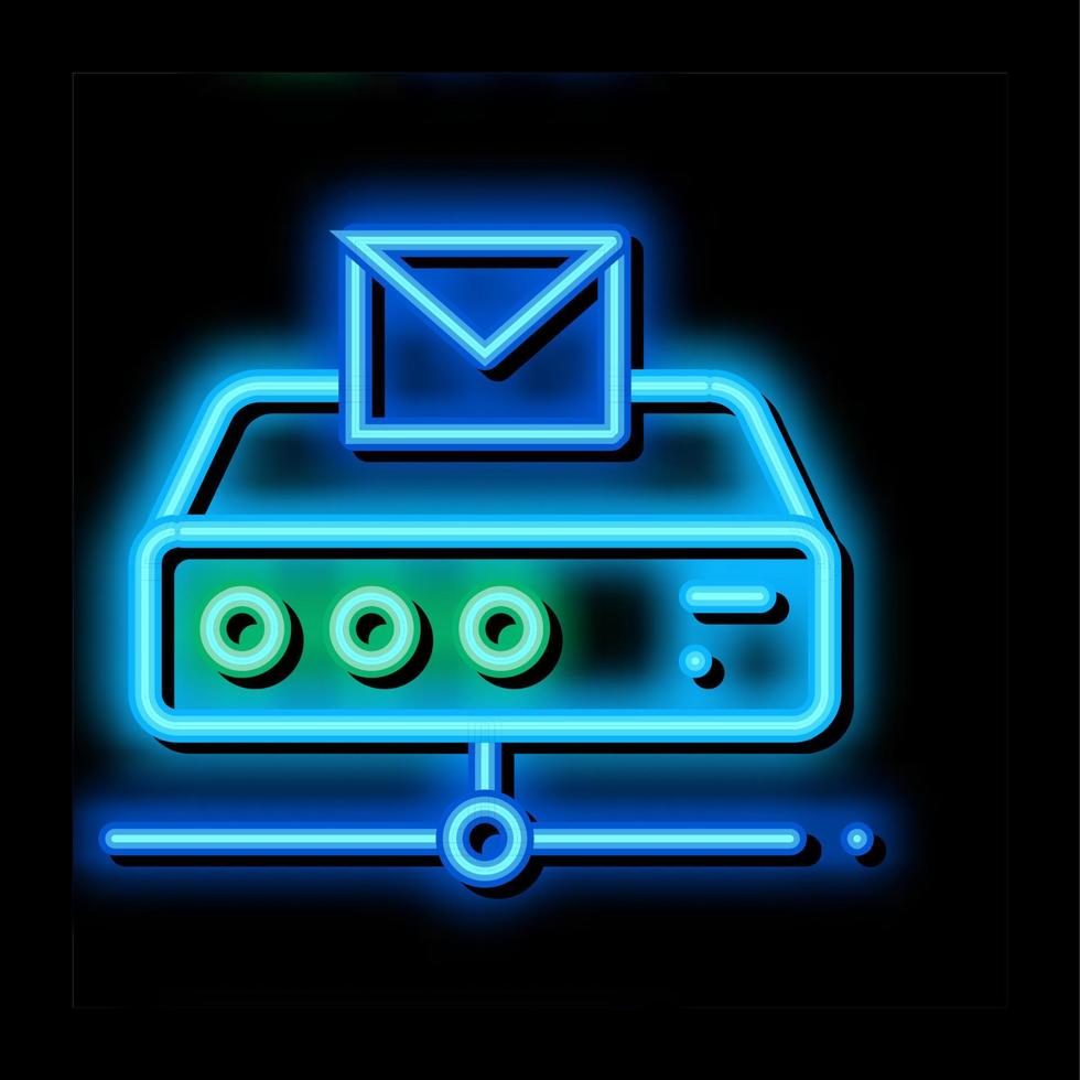 Messaging Digital Technology neon glow icon illustration vector