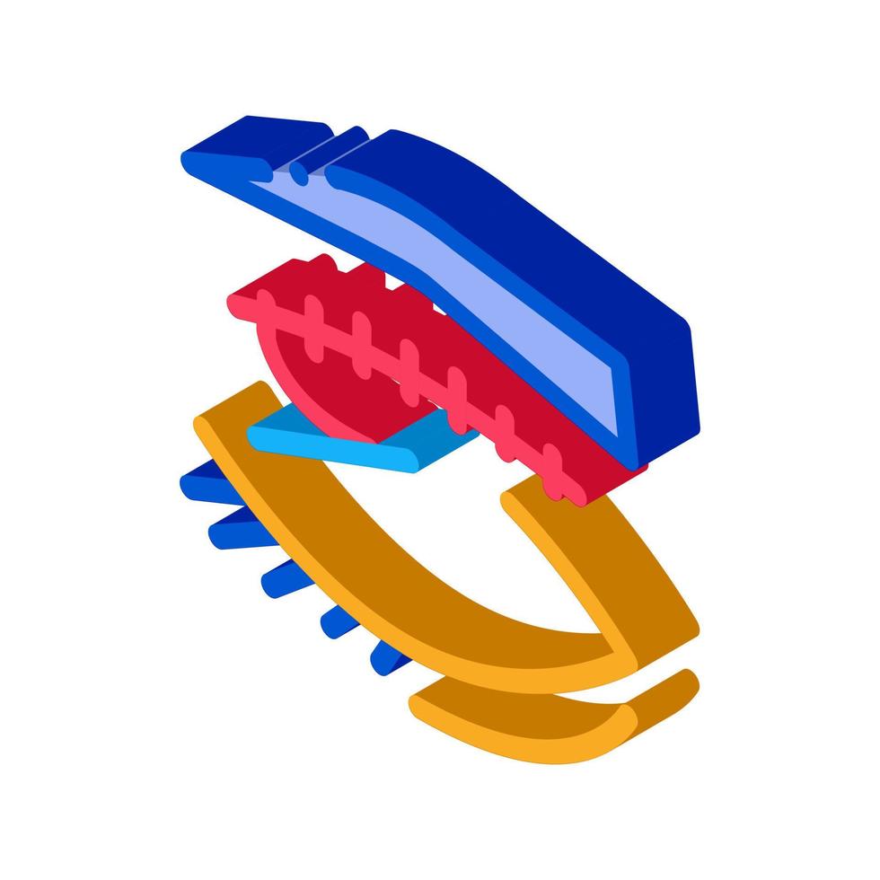 eyelid surgery stitching isometric icon vector illustration