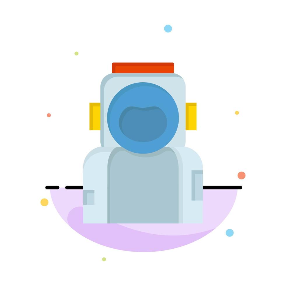 astronaut space spaceman helmet suit Flat Color Icon Vector