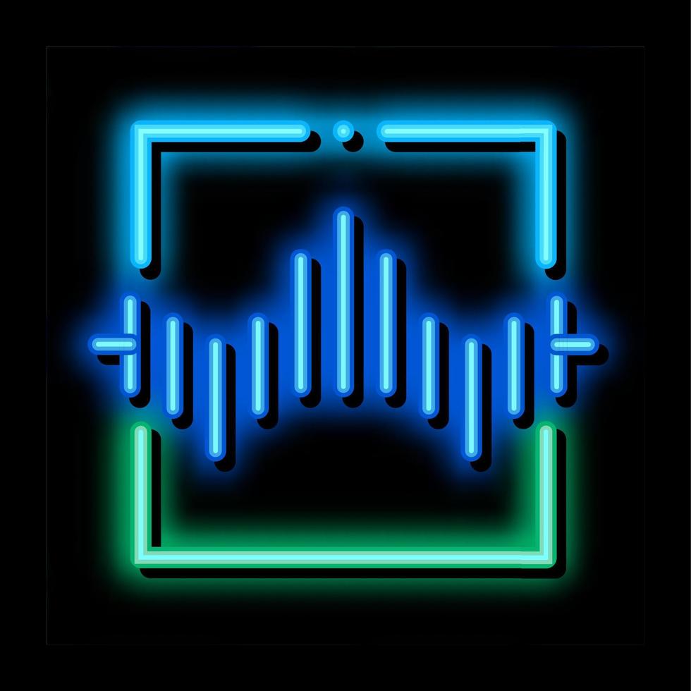 Wireless Sensor Voice Control neon glow icon illustration vector
