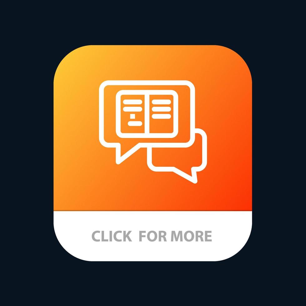 mensajes de chat emergente sms botón de aplicación móvil versión de línea de Android e iOS vector
