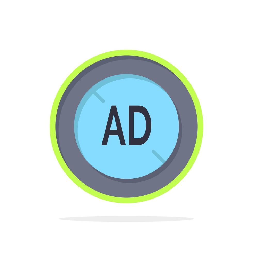 bloqueador de anuncios bloqueador de anuncios icono de color plano de fondo de círculo abstracto digital vector