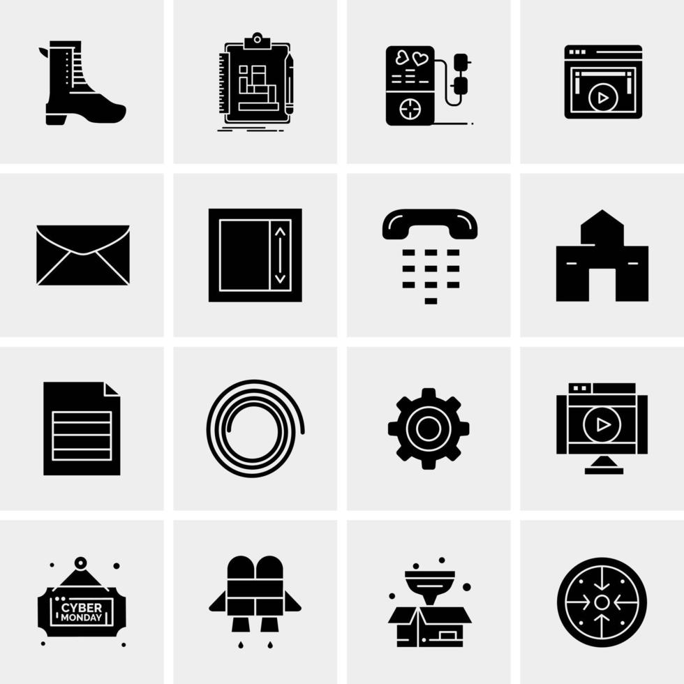 16 Universal Business Icons Vector Creative Icon Illustration to use in web and Mobile Related project