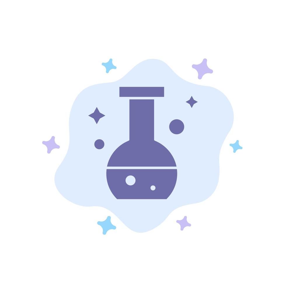 Tube Flask Lab Test Blue Icon on Abstract Cloud Background vector