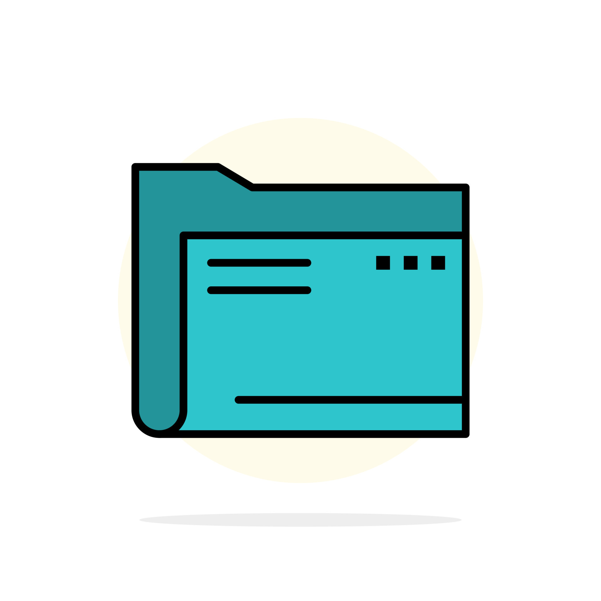 Folder Archive Computer Document Empty File Storage Abstract Circle