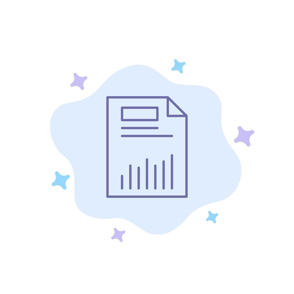 Document Business Chart Finance Graph Paper Statistics Blue Icon on Abstract Cloud Background vector