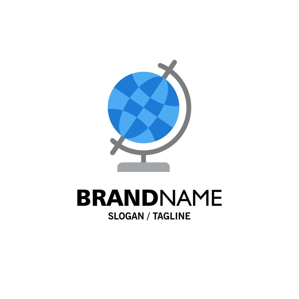 Education Geography Globe Business Logo Template Flat Color vector