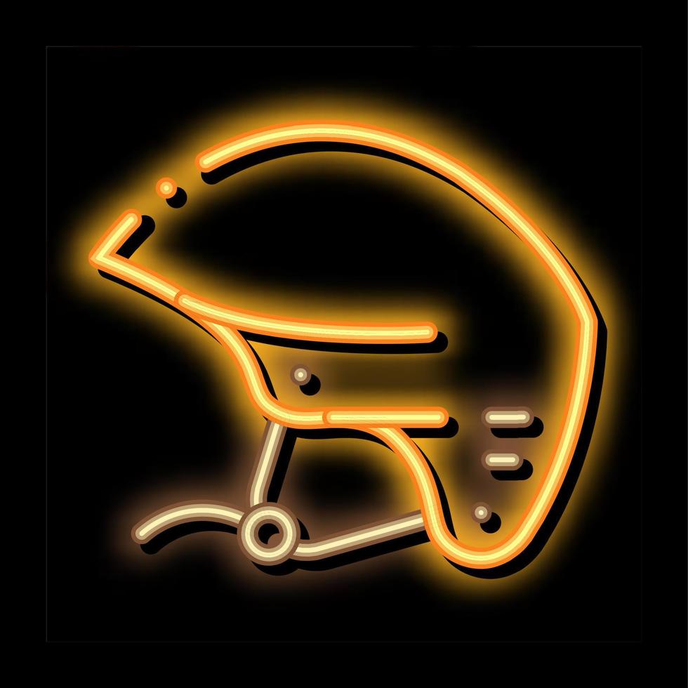 Boat Helmet Canoeing neon glow icon illustration vector