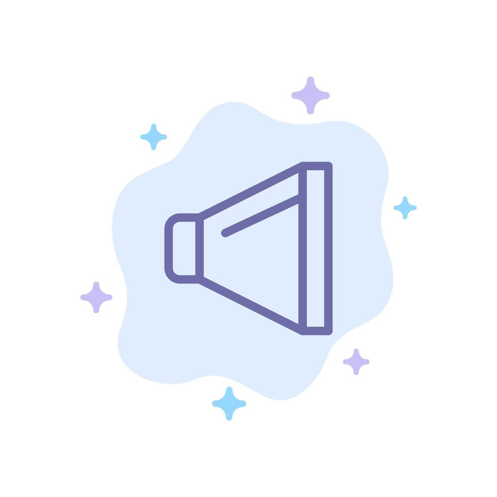 Sound Speaker Volume Blue Icon on Abstract Cloud Background vector