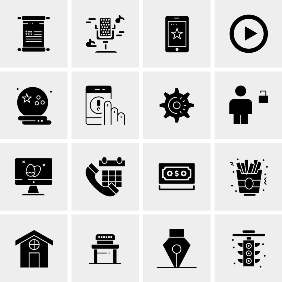 16 Universal Business Icons Vector Creative Icon Illustration to use in web and Mobile Related project