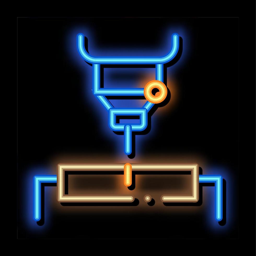 Factory Drilling Metallurgical neon glow icon illustration vector