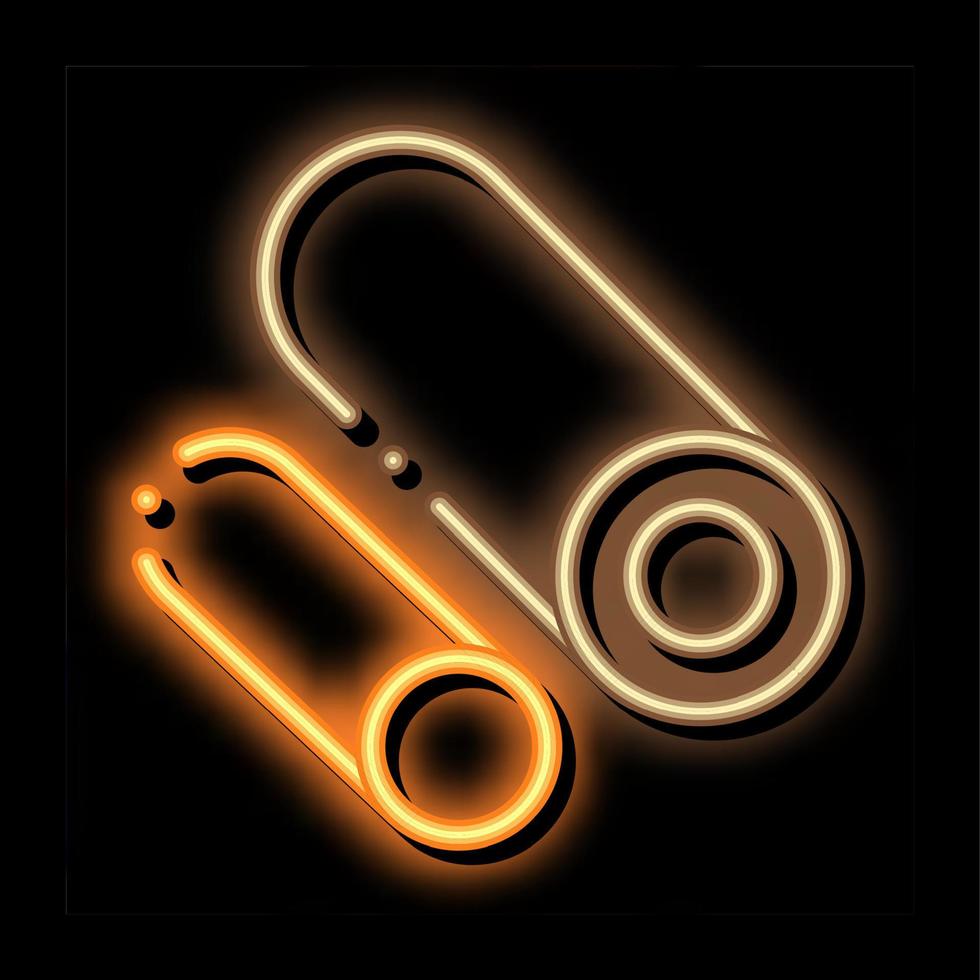 Circular Pipes Metallurgical neon glow icon illustration vector