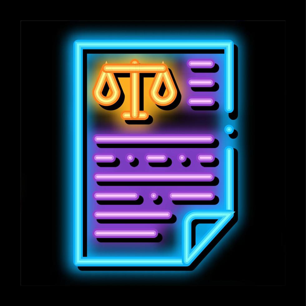 Scales Law And Judgement neon glow icon illustration vector