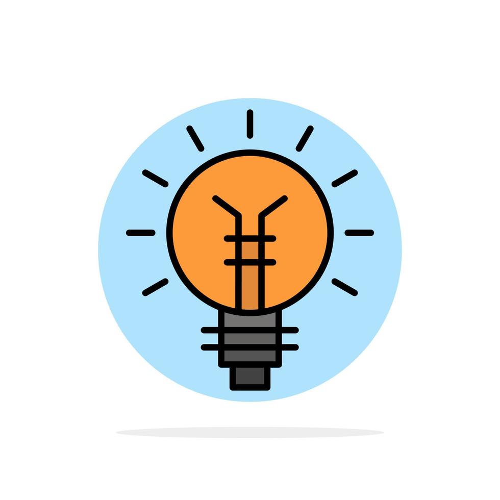 Light bulb Bulb Electrical Idea Lamp Light Abstract Circle Background Flat color Icon vector