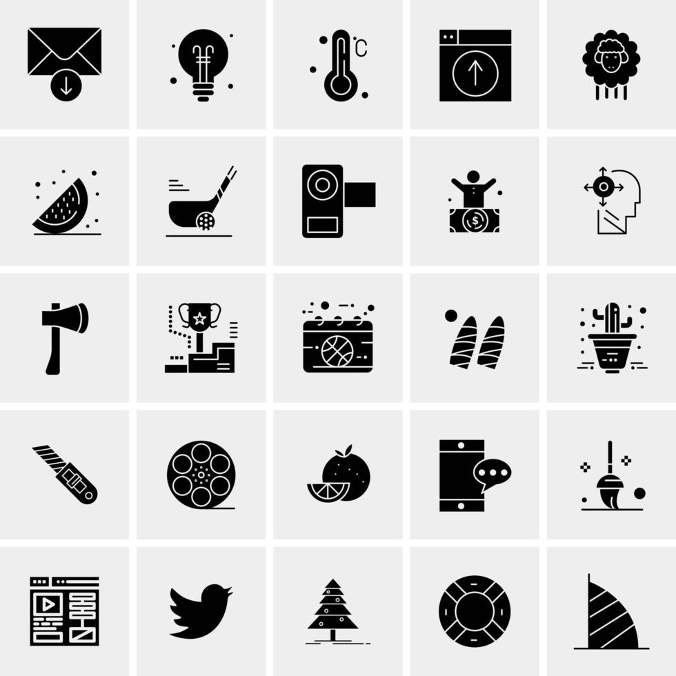 25 iconos de negocios universales vector ilustración de icono creativo para usar en proyectos relacionados con la web y dispositivos móviles