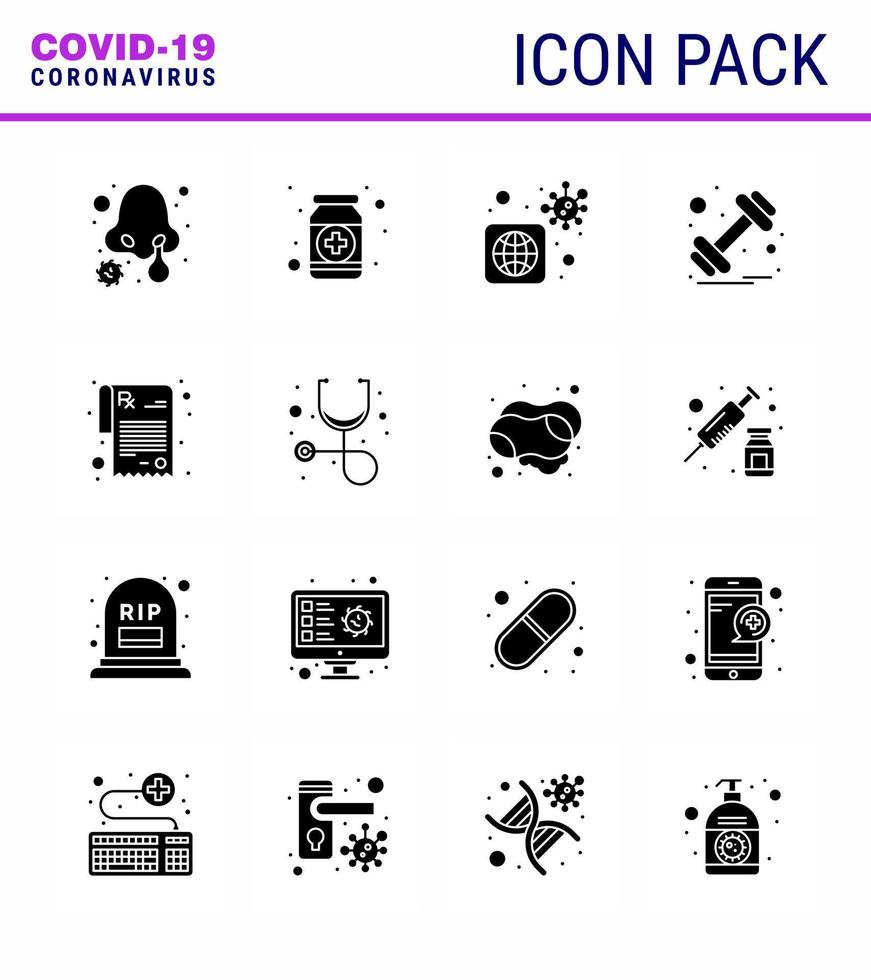 Coronavirus Prevention 25 icon Set Blue sports gym medicine dumbbell virus viral coronavirus 2019nov disease Vector Design Elements