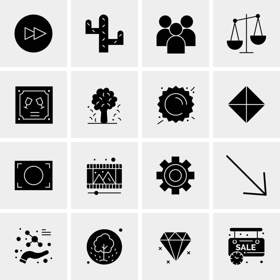 16 Universal Business Icons Vector Creative Icon Illustration to use in web and Mobile Related project