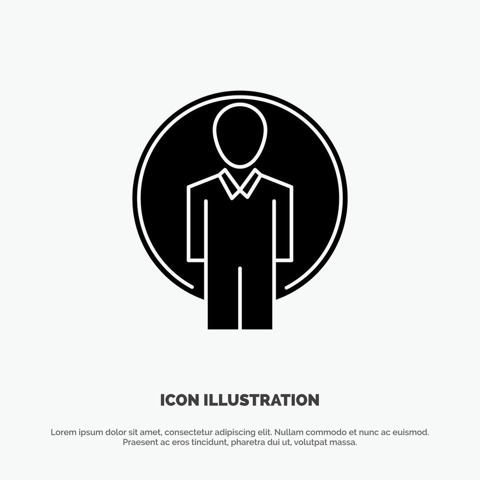 User Id Login Image solid Glyph Icon vector