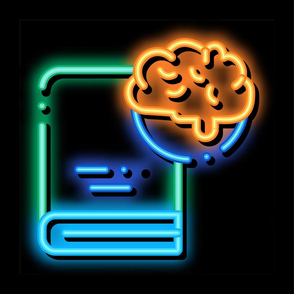 Medical Encyclopedia Biohacking neon glow icon illustration vector