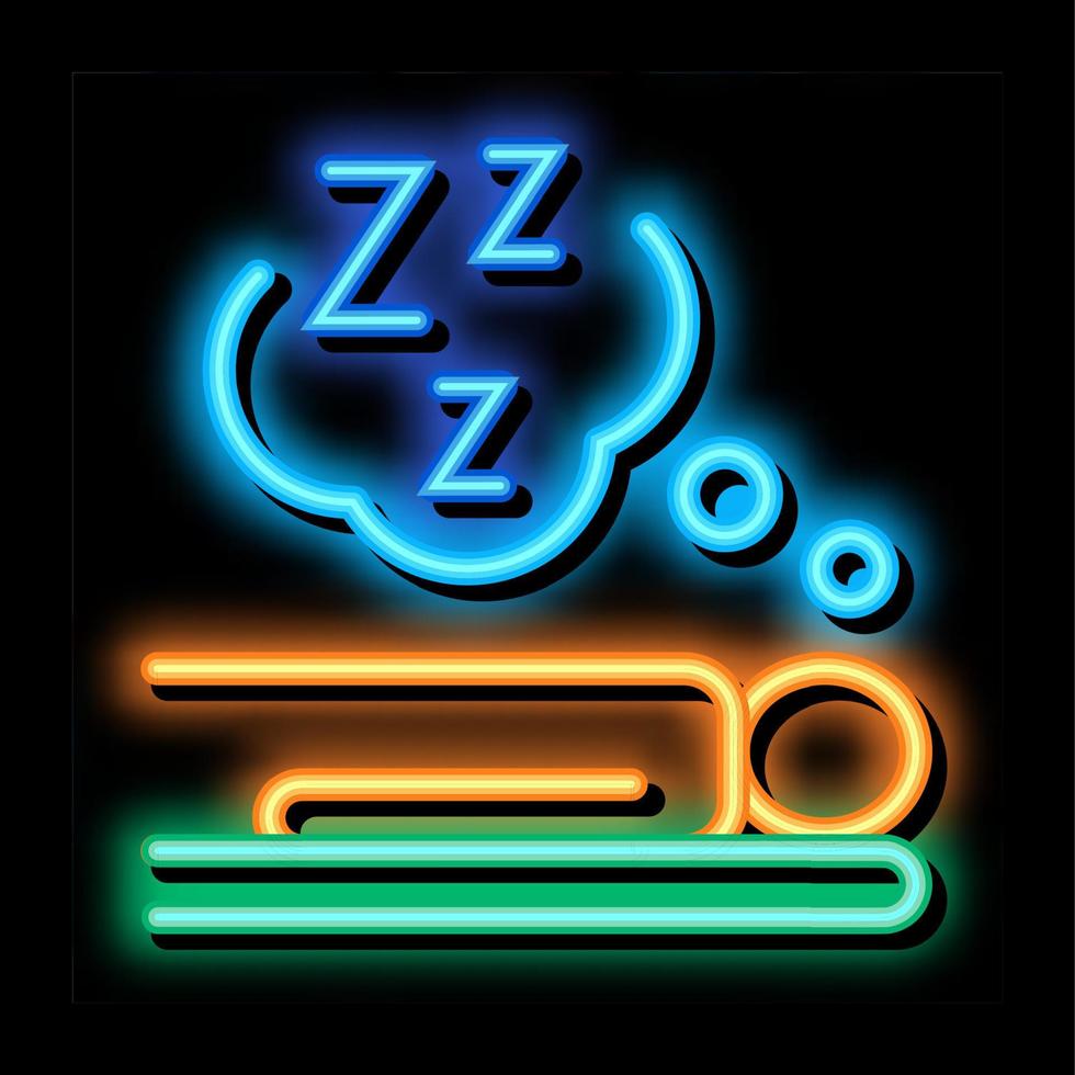 Human Sleep Biohacking neon glow icon illustration vector