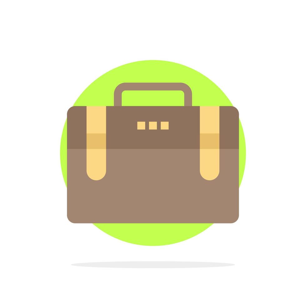 bolsa bolsa de oficina motivación de trabajo círculo abstracto fondo color plano icono vector