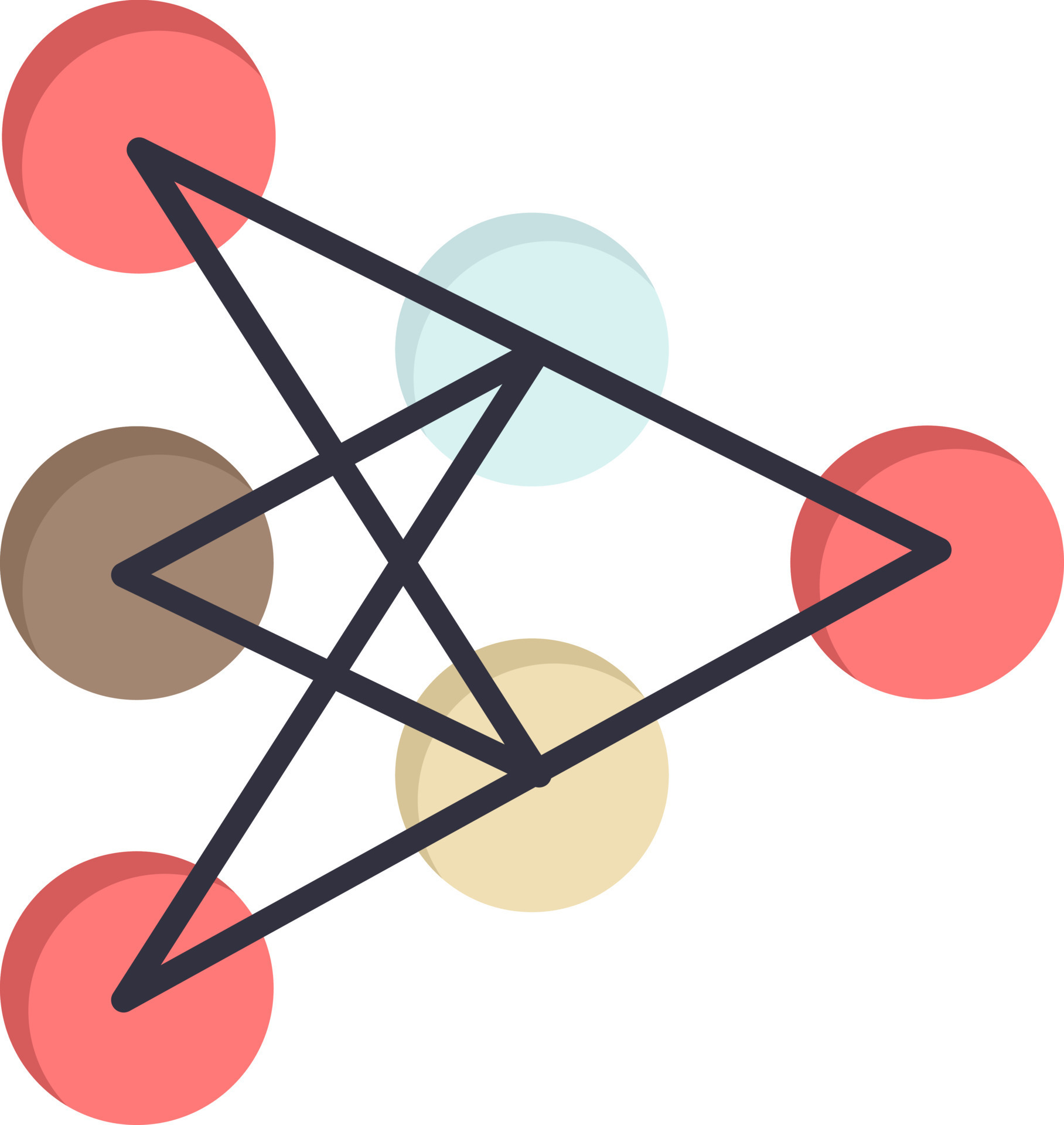 Learning Deep Algorithm Data Flat Color Icon Vector icon banner ...
