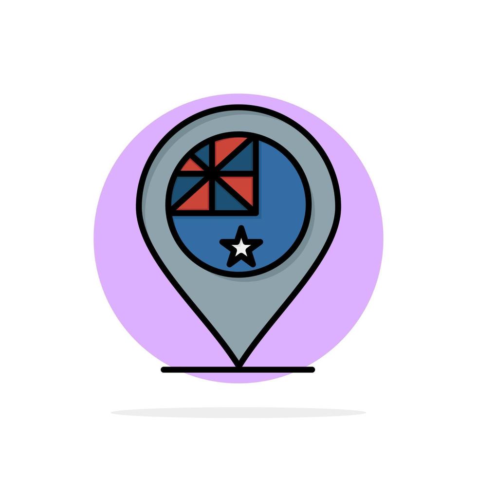 australia país bandera nación ubicación resumen círculo fondo plano color icono vector