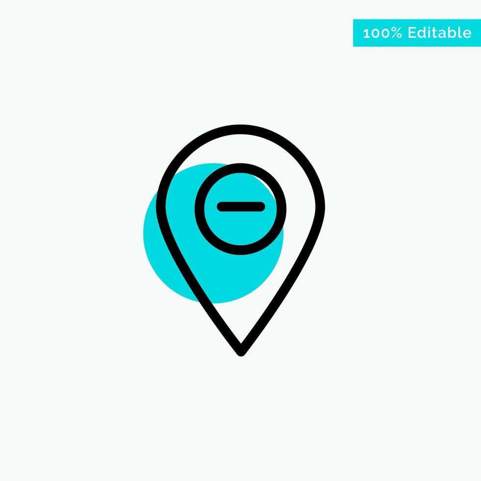 Location Map Marker Pin turquoise highlight circle point Vector icon