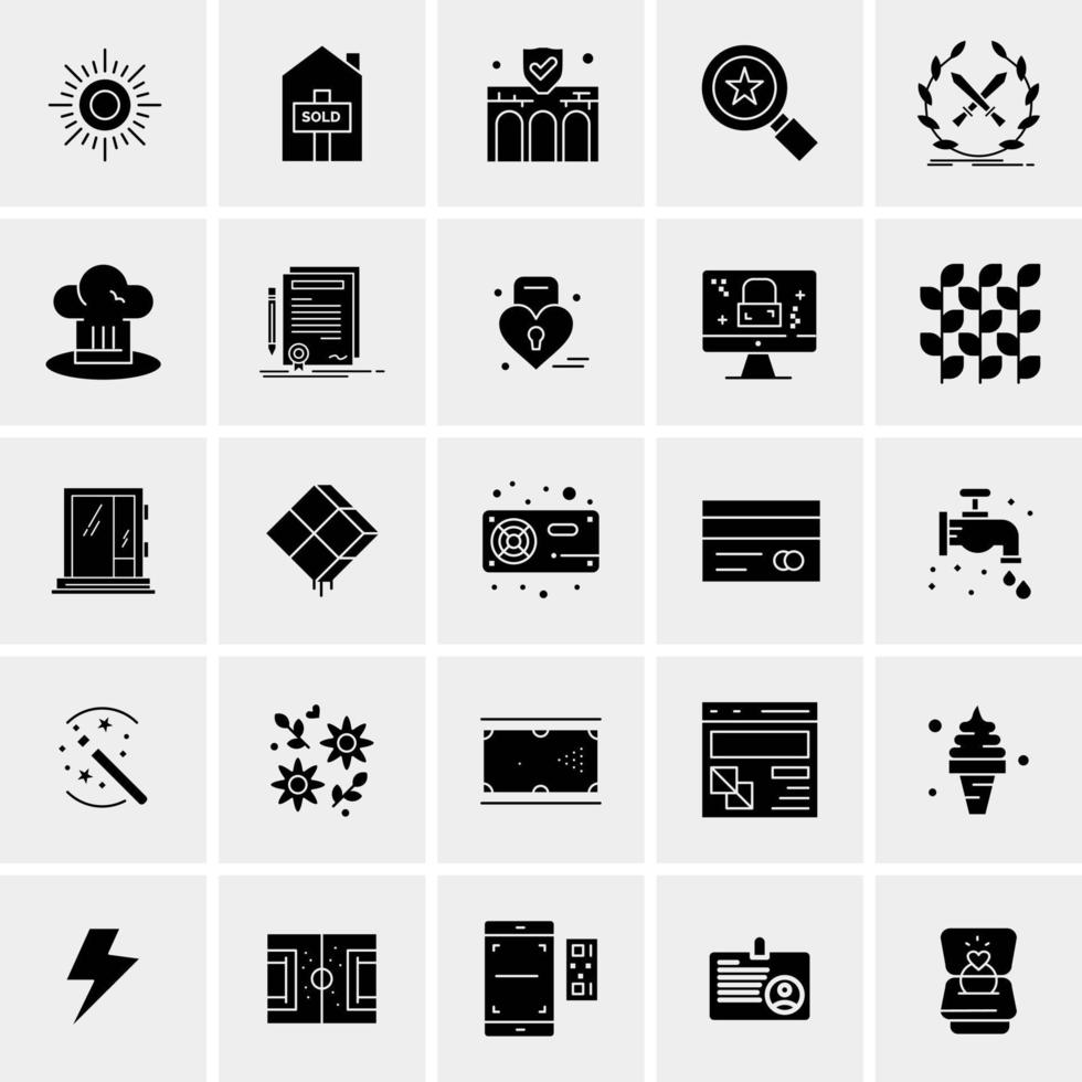 25 iconos de negocios universales vector ilustración de icono creativo para usar en proyectos relacionados con la web y dispositivos móviles