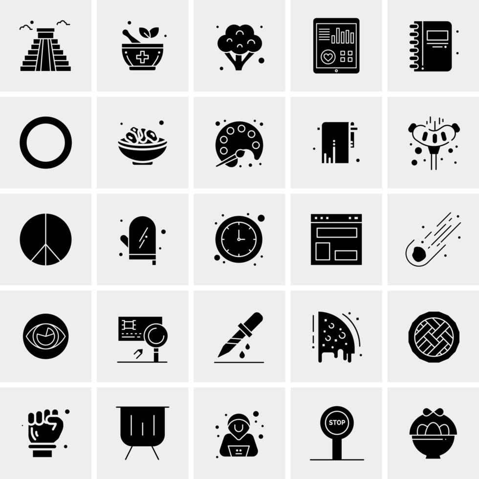 25 iconos de negocios universales vector ilustración de icono creativo para usar en proyectos relacionados con la web y dispositivos móviles