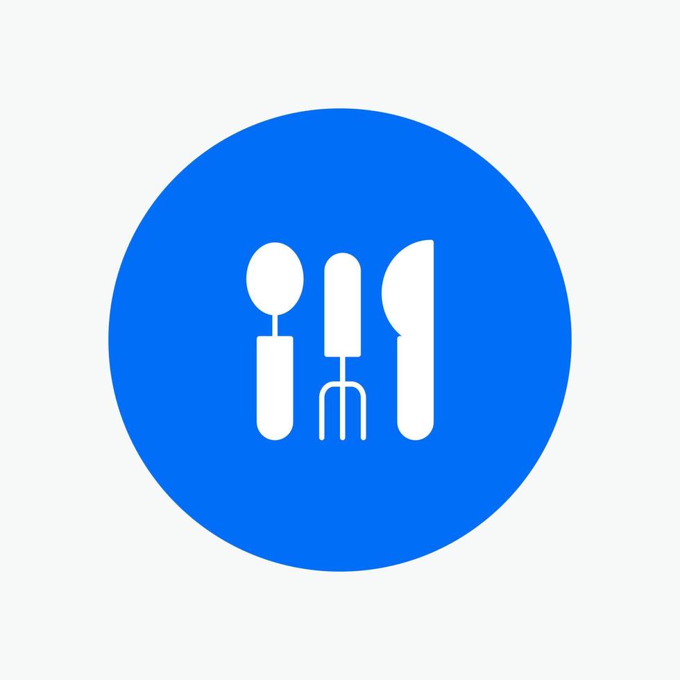 Cutlery Hotel Service Travel white glyph icon vector