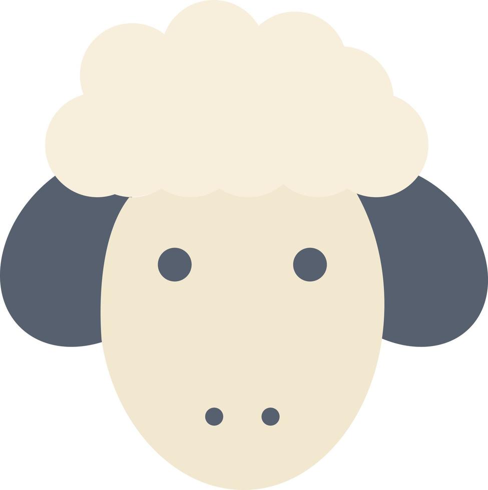 Easter Lamb Sheep Spring  Flat Color Icon Vector icon banner Template