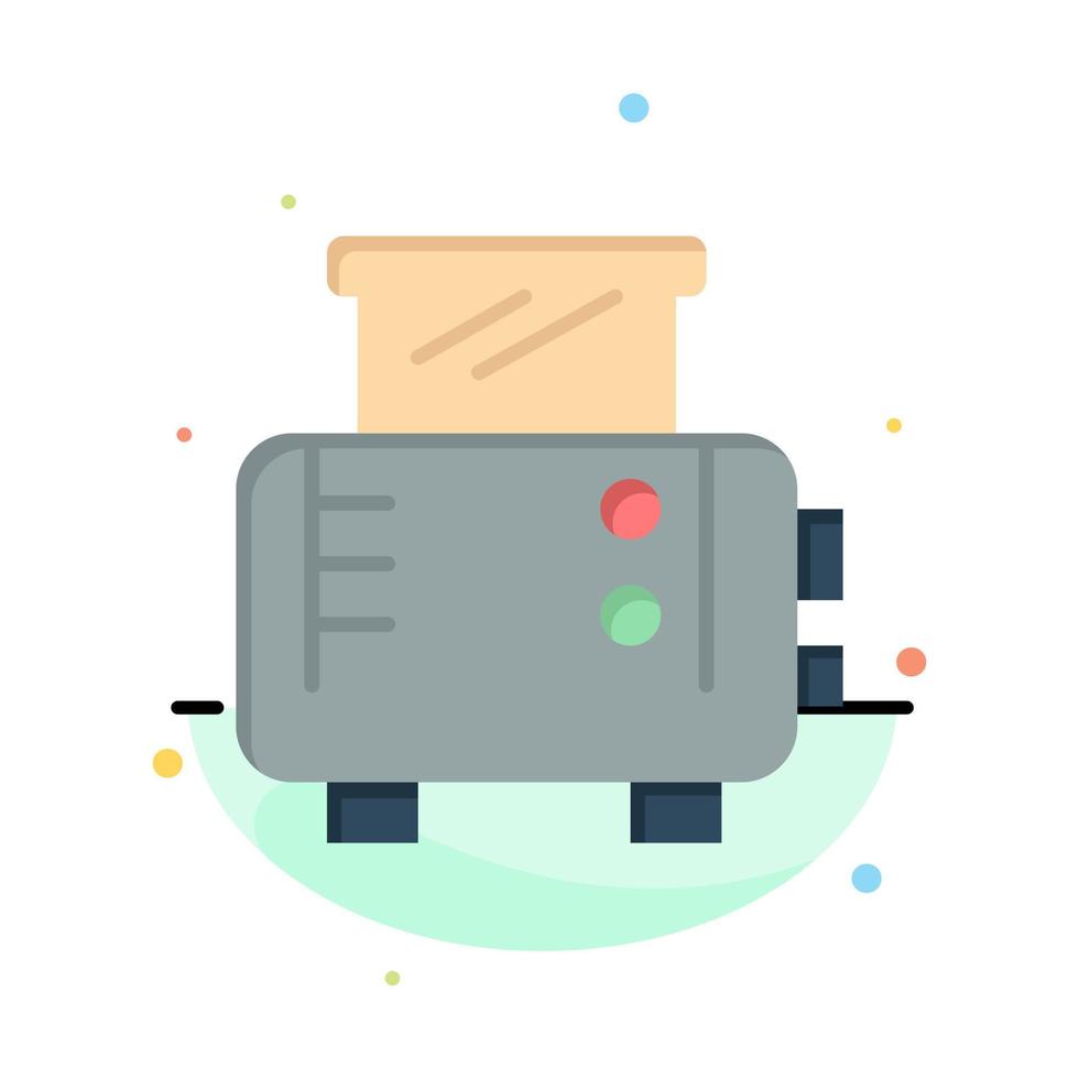 Toast Toast Machine Toaster Abstract Flat Color Icon Template vector