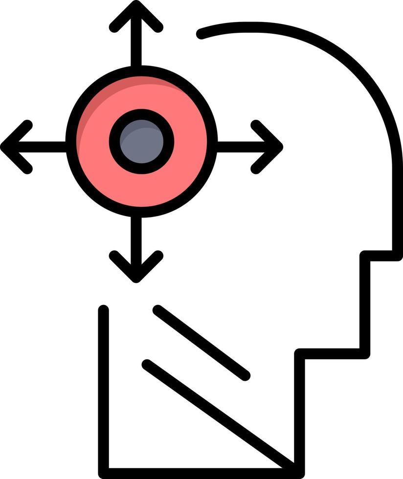 Mind Transform Yourself Head  Flat Color Icon Vector icon banner Template