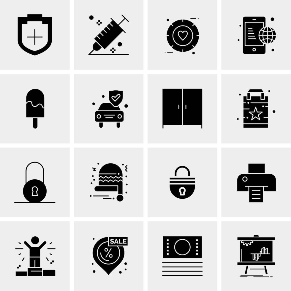 16 Universal Business Icons Vector Creative Icon Illustration to use in web and Mobile Related project