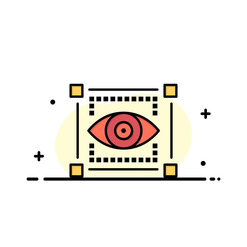 Visual View Sketching Eye Business Logo Template Flat Color vector