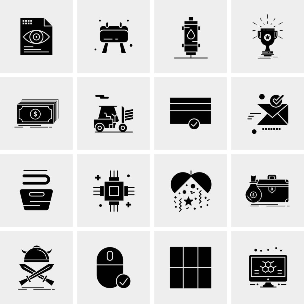 16 Universal Business Icons Vector Creative Icon Illustration to use in web and Mobile Related project