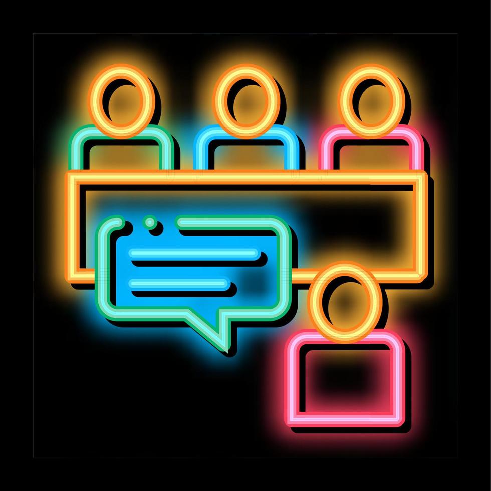 Job Interview Human Silhouette Hunting neon glow icon illustration vector