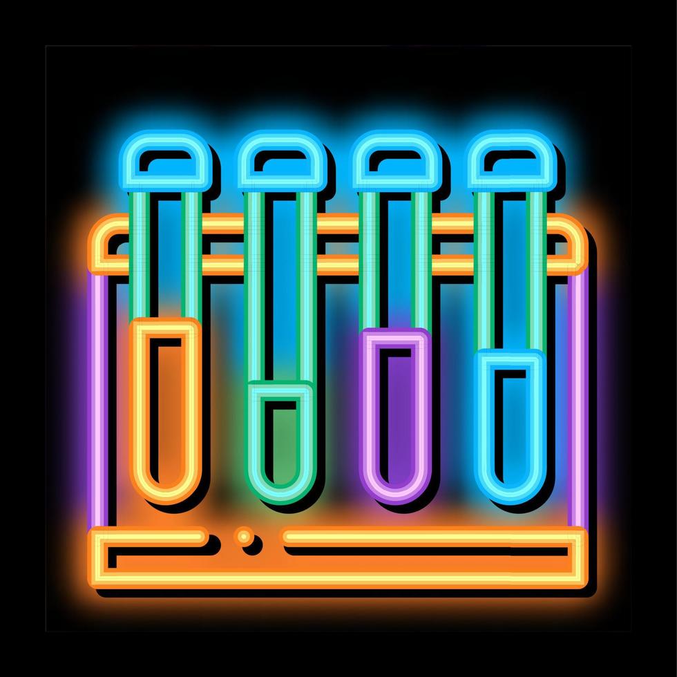 Glass Test Tubes On Tube Rack Biomaterial Vector