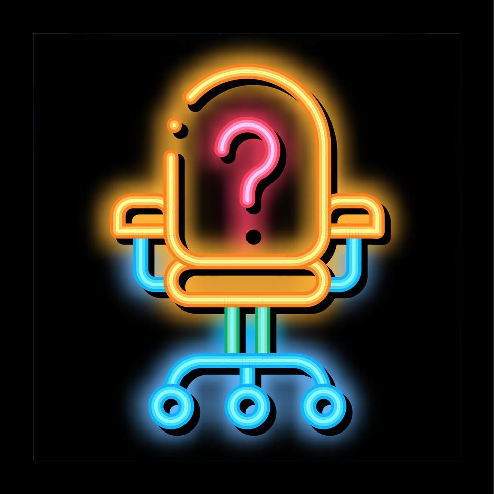 Office Chair And Question Mark Job Hunting Vector