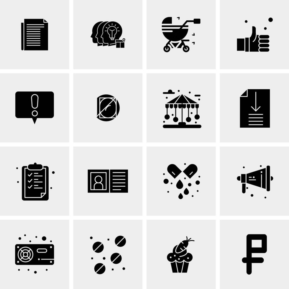 16 Universal Business Icons Vector Creative Icon Illustration to use in web and Mobile Related project