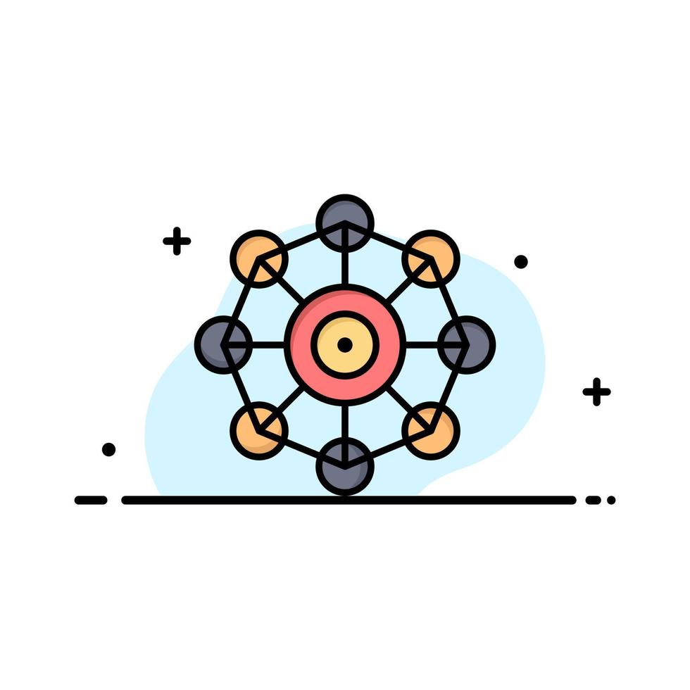 Learning Machine Machine Learning Science  Business Flat Line Filled Icon Vector Banner Template